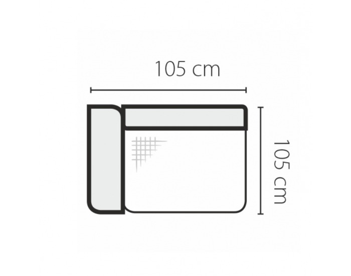 Jednosed s úložným priestorom Gevona 1SBL L - mentolová / krémové šitie