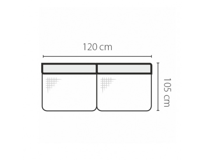 Dvojsedačka Gevona 2 - mentolová / krémové šitie