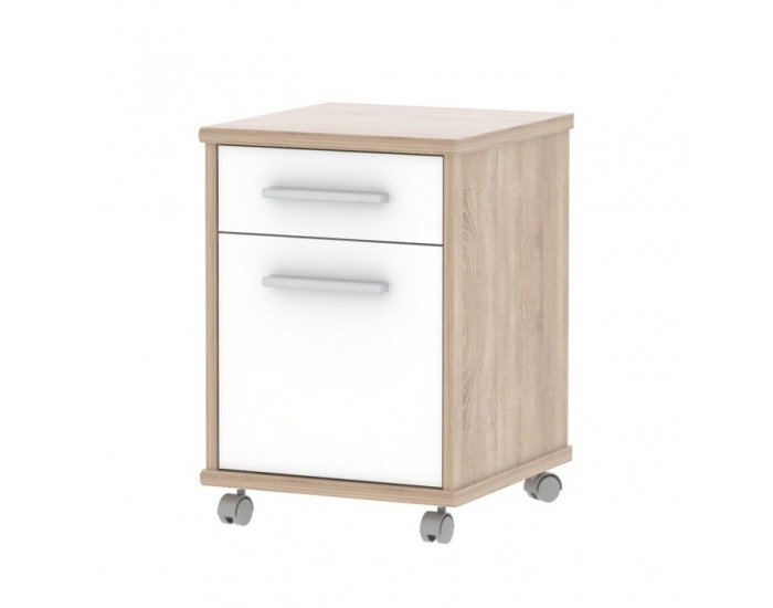 Kontajner na kolieskach Johan New 7 - dub sonoma / biela