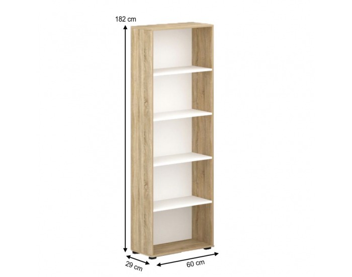 Regál Terni Typ 2 - dub sonoma / biela