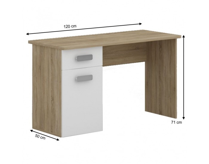 PC stolík Terni Typ 5 - dub sonoma / biela