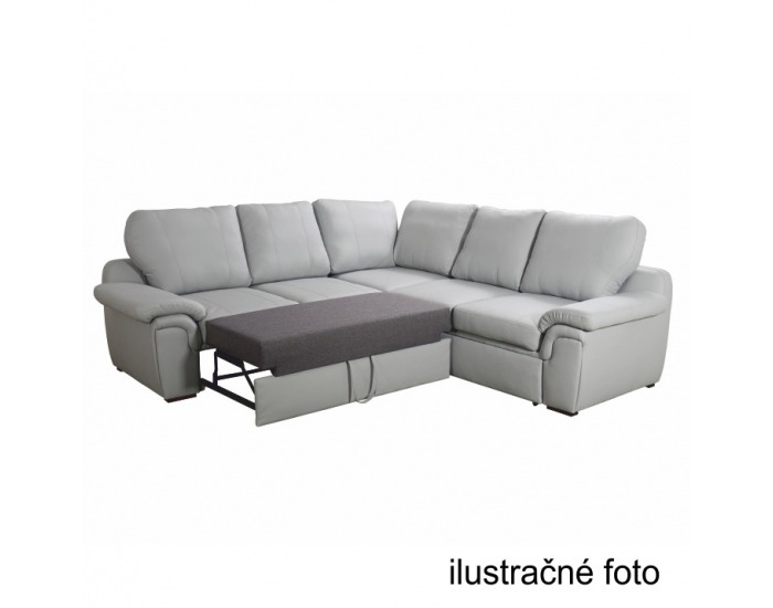 Rohová sedačka s rozkladom a úložným priestorom Even L/P - tmavosivá / sivá