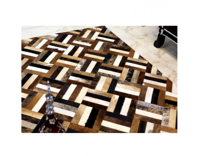 Kožený koberec Typ 2 70x140 cm - vzor patchwork