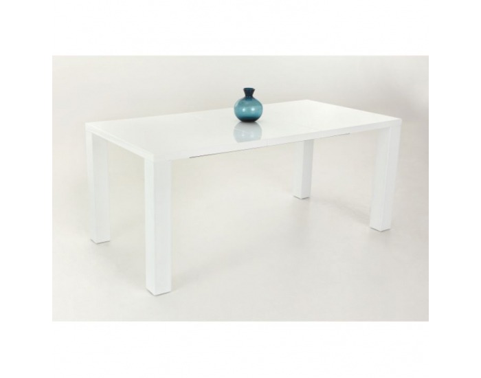 Rozkladací jedálenský stôl Asper 1 - biely vysoký lesk