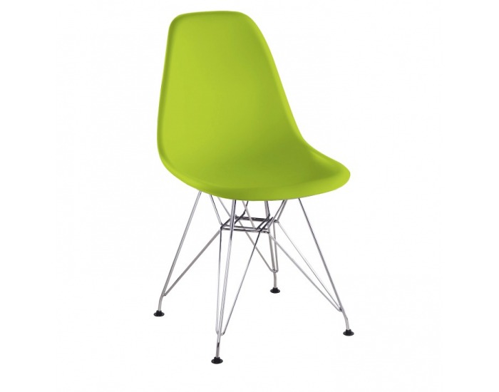 Jedálenská stolička Anisa New - zelená / chróm