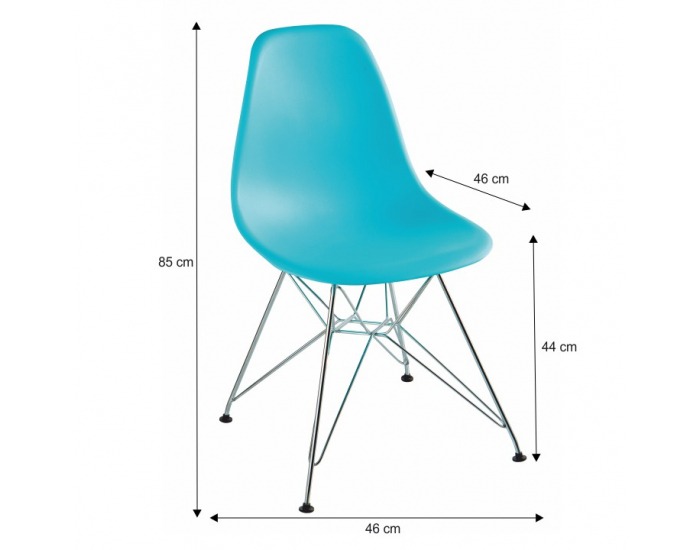 Jedálenská stolička Anisa New - mentolová / chróm