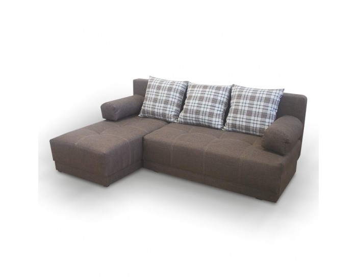 Rohová sedačka s rozkladom a úložným priestorom Mexx New L - sivá / vzor