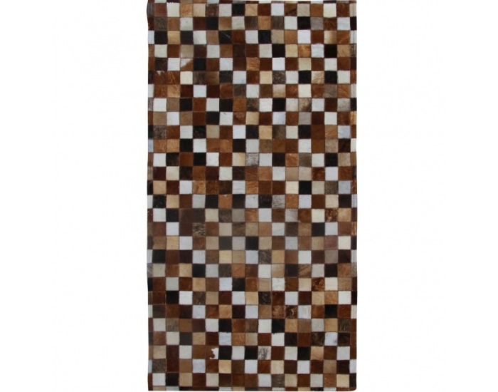 Kožený koberec Typ 3 144x200 cm - vzor patchwork