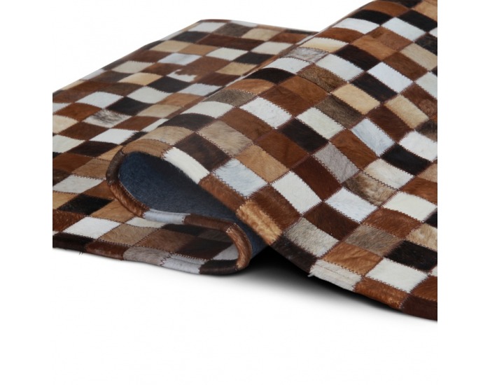 Kožený koberec Typ 3 144x200 cm - vzor patchwork