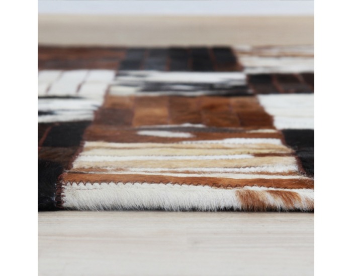 Kožený koberec Typ 4 141x200 cm - vzor patchwork