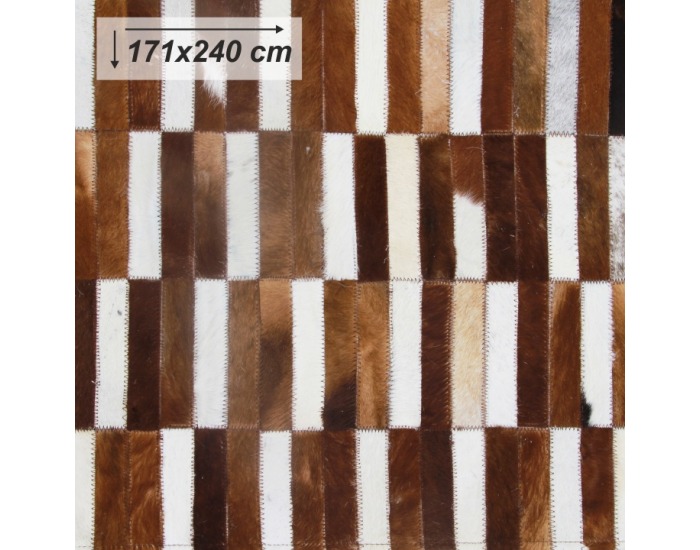 Kožený koberec Typ 5 171x240 cm - vzor patchwork