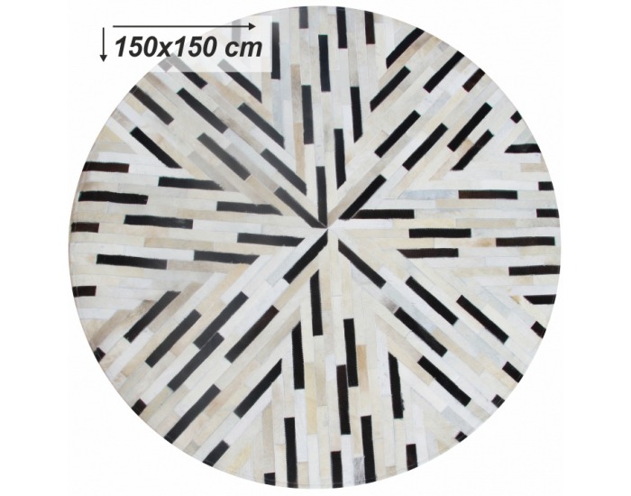 Kožený koberec Typ 8 150x150 cm - vzor patchwork
