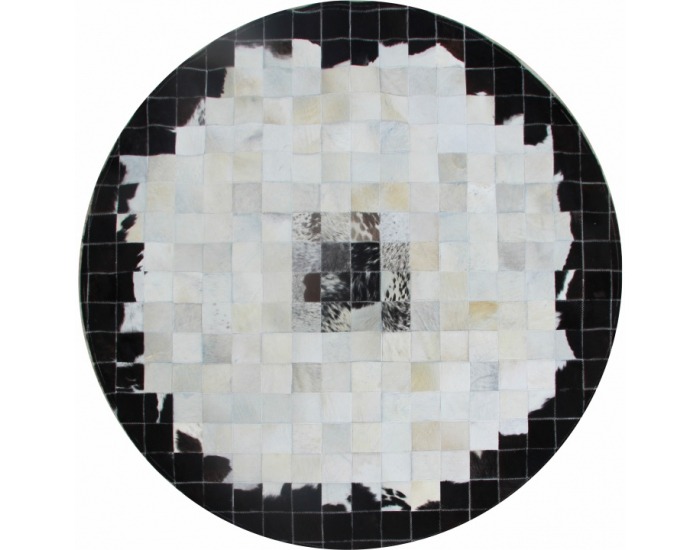 Kožený koberec Typ 9 200x200 cm - vzor patchwork
