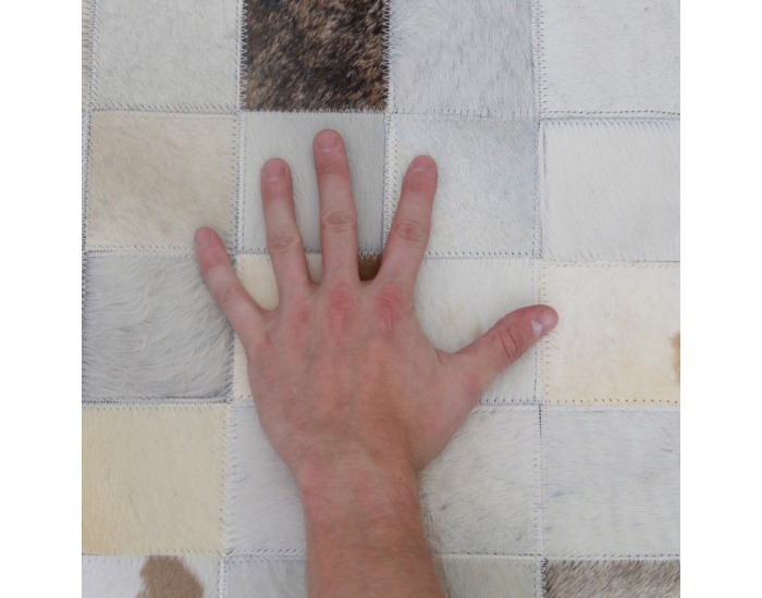 Kožený koberec Typ 10 200x200 cm - vzor patchwork