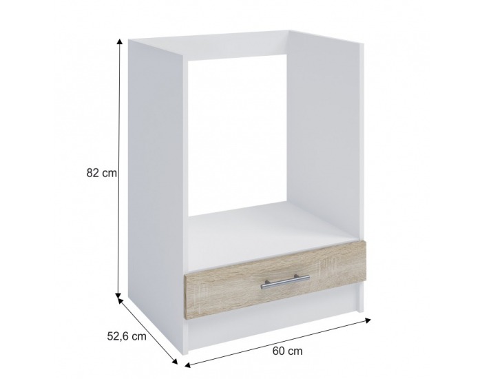 Kuchynská skrinka na sporák Fabiana S-60KU - dub sonoma / biela