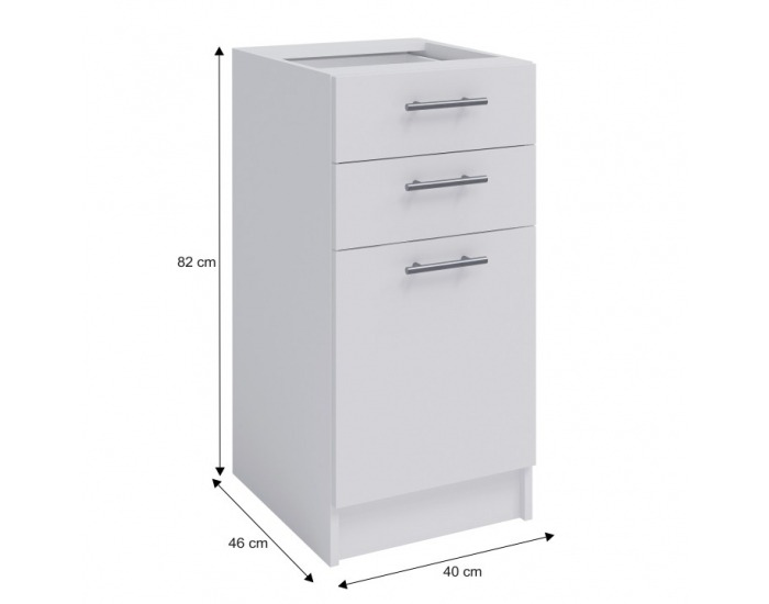 Dolná kuchynská skrinka Fabiana S-40SZ2 - biela