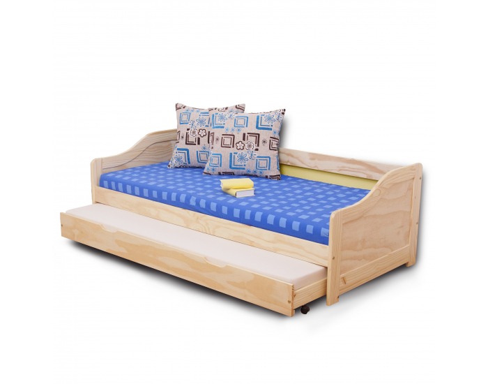 Drevená posteľ s prístelkou Laura 90 - borovica