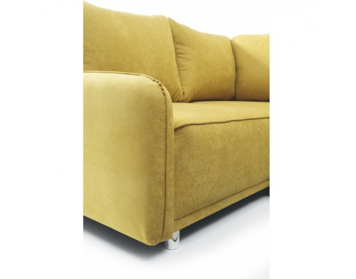 Rohová sedačka s rozkladom a úložným priestorom Lena P - horčicová