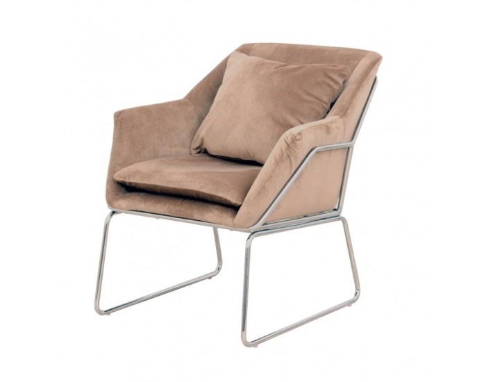 Kreslo Kadar - hnedá / chróm