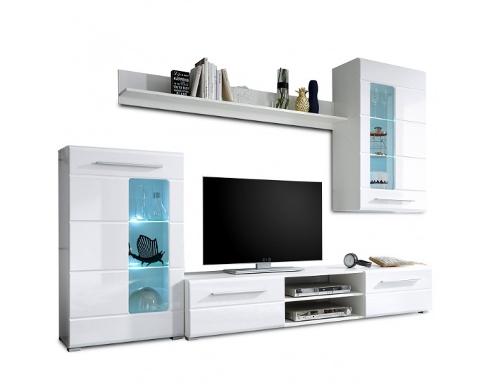 Obývacia izba Henri - biely vysoký lesk