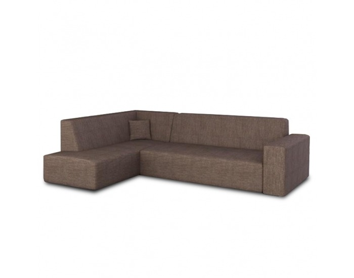 Rohová sedačka s rozkladom a úložným priestorom Colli L - hnedá