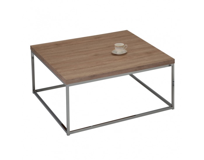 Konferenčný stolík Natanel - dub sonoma / chróm