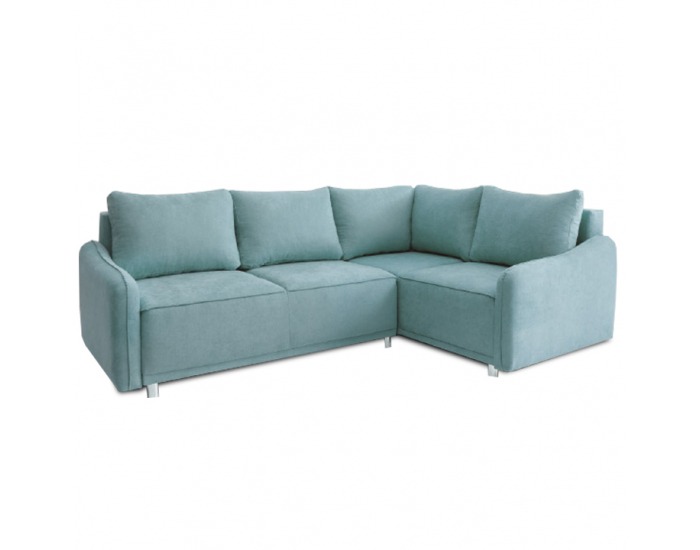 Rohová sedačka s rozkladom a úložným priestorom Lena P - mentolová