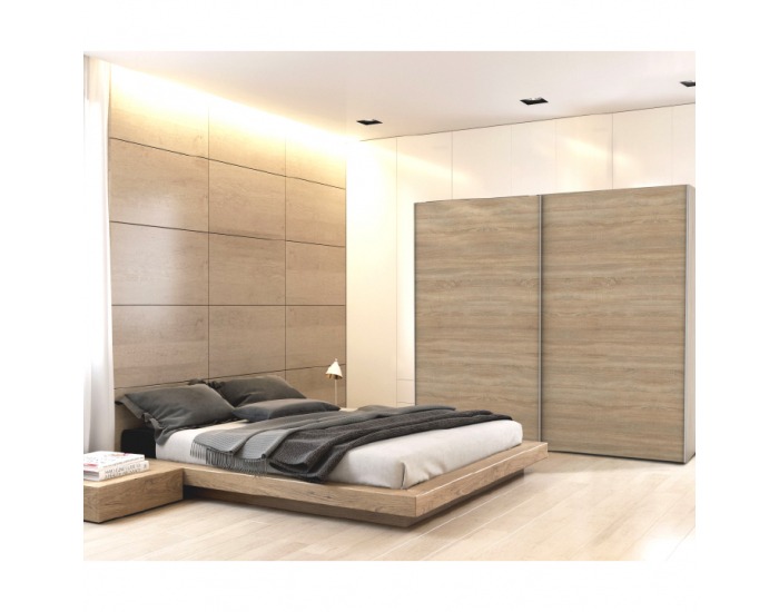 Šatníková skriňa s posuvnými dverami Ria 250 - dub riviera