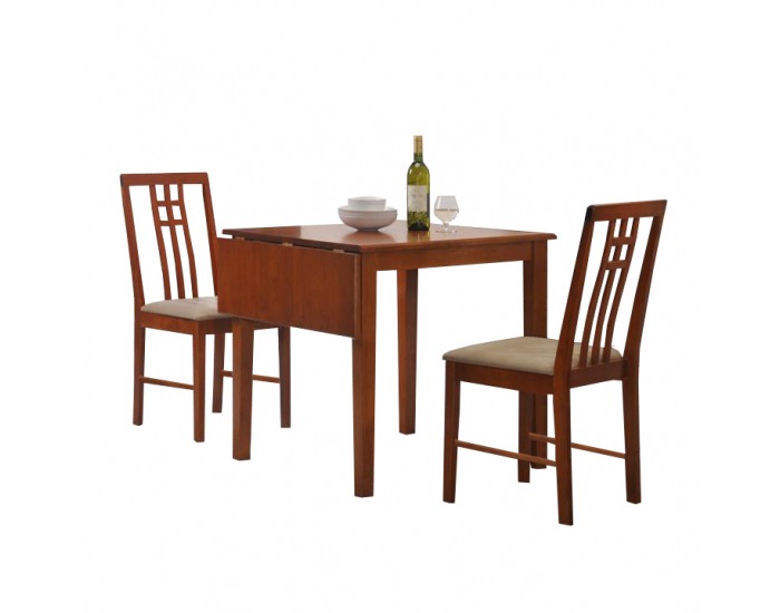 Jedálenský set Silas 1+2 - tmavý dub / sivobéžová