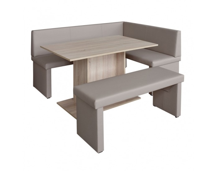 Čalúnená rohová lavica do kuchyne Modern P - cappuccino