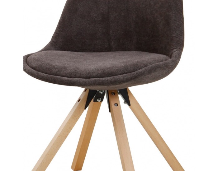 Jedálenská stolička Sabra - sivohnedá / buk
