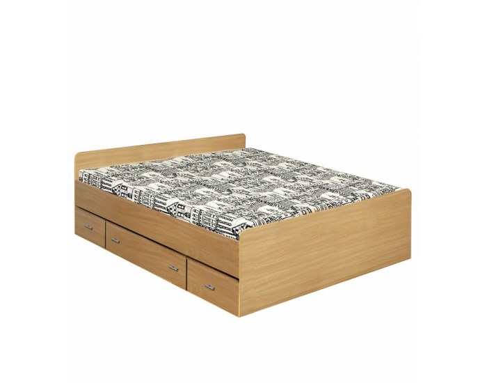 Posteľový rám s úložným priestorom Duet 80262 160 - buk