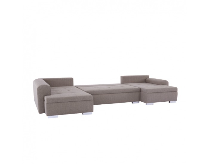 Rohová sedačka U s rozkladom Frankfurt New L/P - hnedá