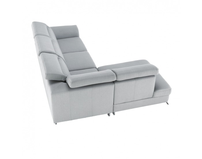 Rohová sedačka s rozkladom a úložným priestorom Ermo L - svetlosivá