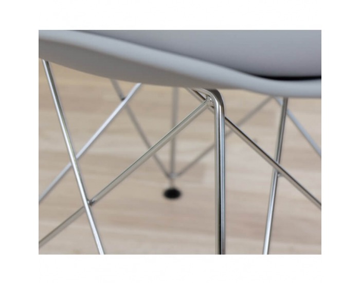 Jedálenská stolička Metal New - studená sivá / chróm