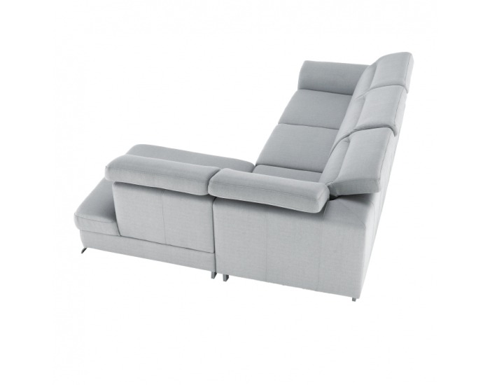 Rohová sedačka s rozkladom a úložným priestorom Ermo P - svetlosivá