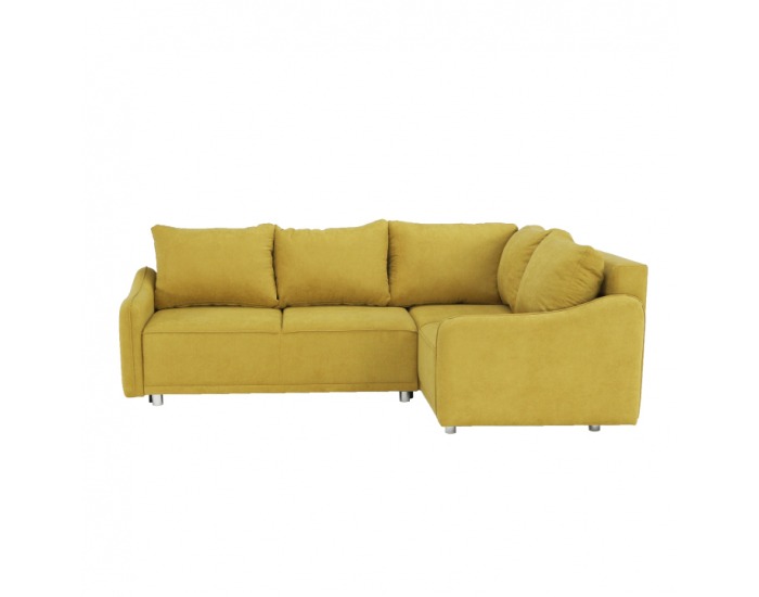 Rohová sedačka s rozkladom a úložným priestorom Lena P - horčicová