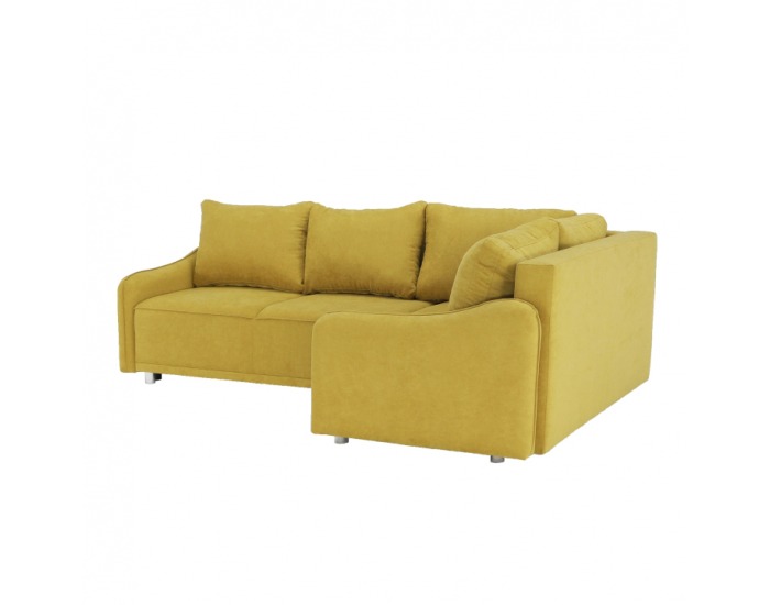 Rohová sedačka s rozkladom a úložným priestorom Lena P - horčicová