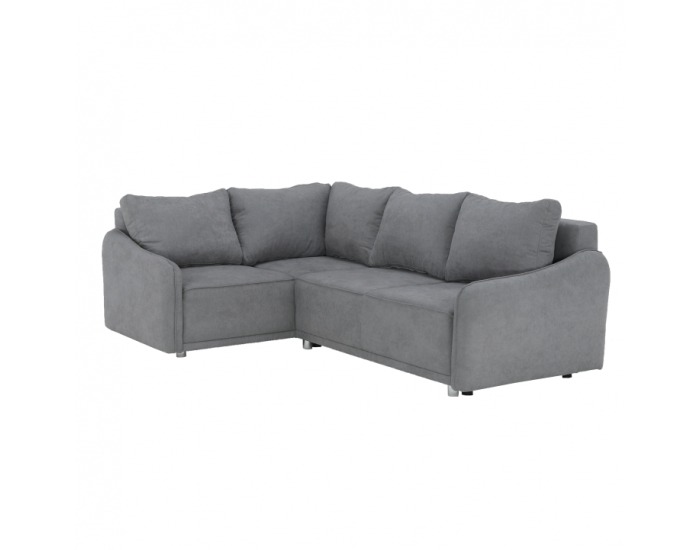 Rohová sedačka s rozkladom a úložným priestorom Lena L - sivá
