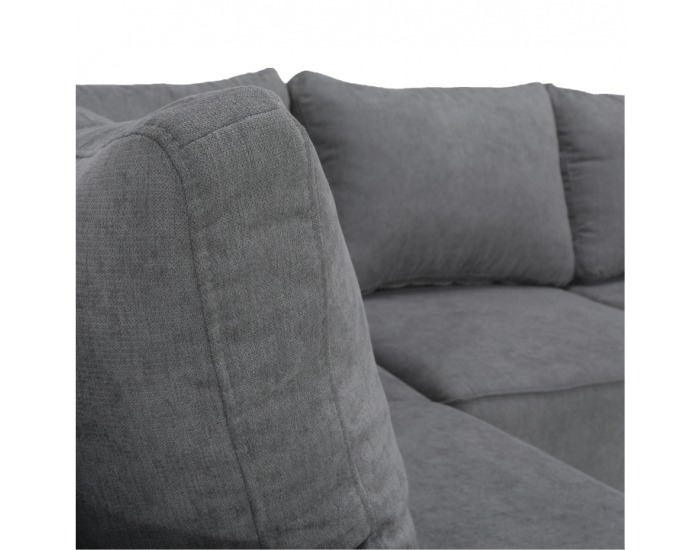 Rohová sedačka s rozkladom a úložným priestorom Lena L - sivá