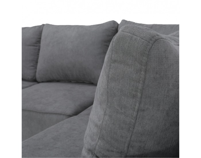 Rohová sedačka s rozkladom a úložným priestorom Lena P - sivá