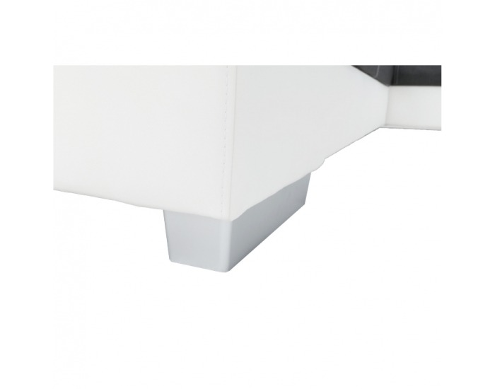 Rohová sedačka s rozkladom a úložným priestorom Peter New P - biela / sivá