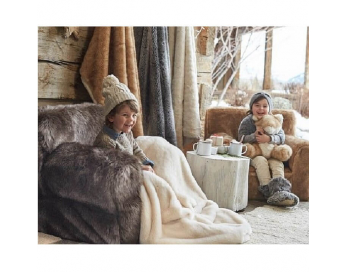 Kožušinová deka Rabita Typ 2 150x180 cm - béžová