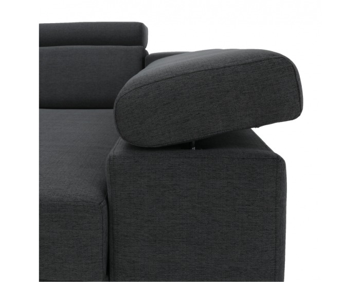 Rohová sedačka s rozkladom a úložným priestorom Dona P - sivá