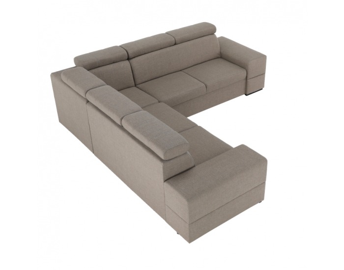 Rohová sedačka s rozkladom a úložným priestorom Monako P - cappuccino