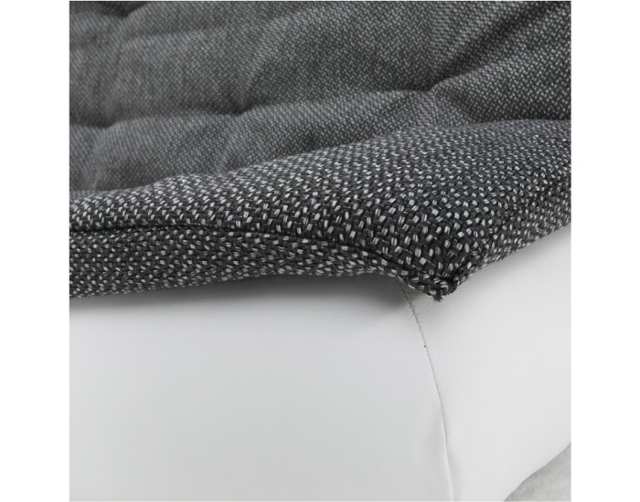 Rozkladacia pohovka Liam - biela / sivá