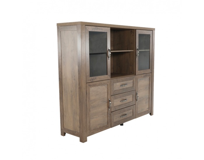 Štvordverová komoda Nevada K2S - dub lefkas tmavý