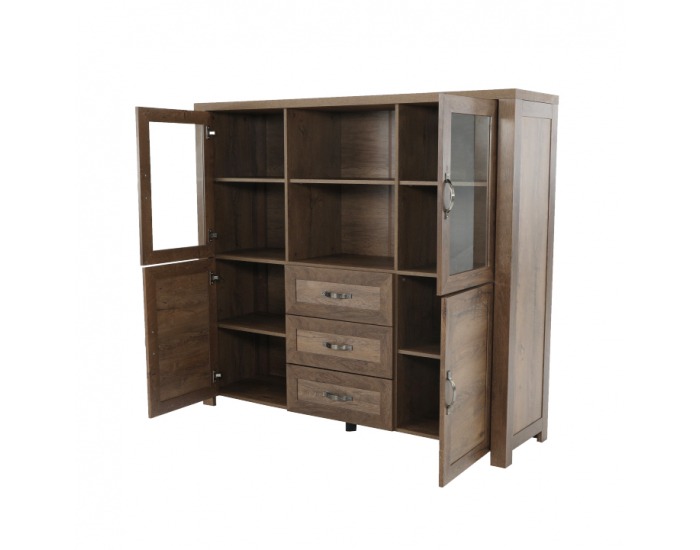 Štvordverová komoda Nevada K2S - dub lefkas tmavý