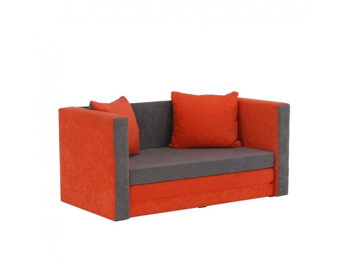 Rozkladacia pohovka Katarina New - oranžová / sivá