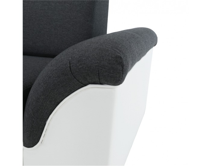 Rohová sedačka s rozkladom a úložným priestorom Polo L - biela / tmavosivá